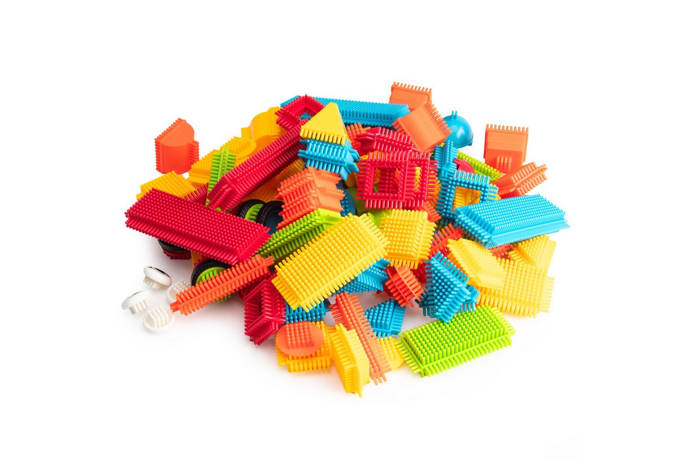COIL Steckspielzeug, Bausteine in Borstenform, Igelblöcke Spielbauklötze, (100 St), STEM, Baukasten, sichere Bausteine, für Kinder ab 3 Jahren – Bild 4 von 5
