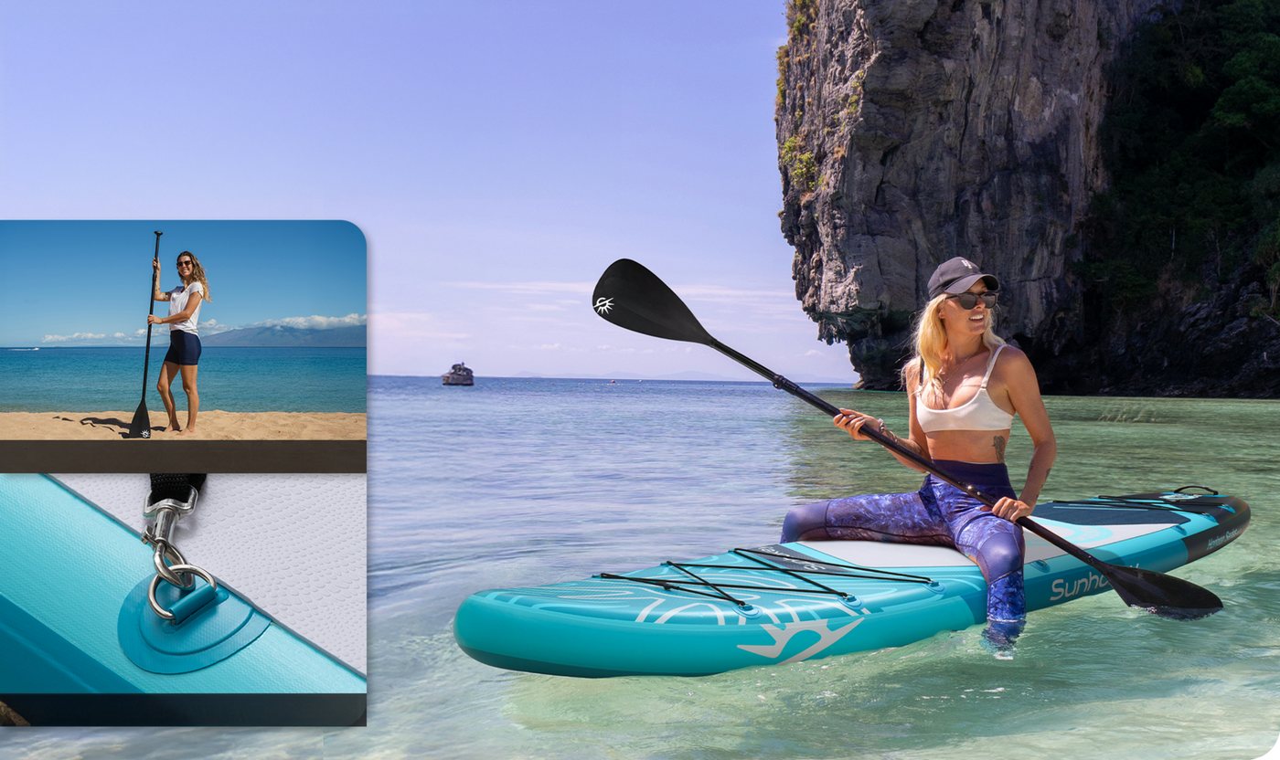 COIL SUP-Board Aufblasbares SUP Board Set – Stand Up Komplettset, (Set, mit Paddel, mit Pumpe), wasserdichte Handytasche, Stabil, Leicht, Zubehör – Bild 4 von 5