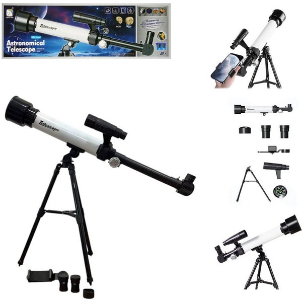 COIL Teleskop Kinderteleskop, Lehrteleskop, astronomisches Teleskop, Lernspielzeug, Smartphone-Halterung, 30x-60x-Objektiv, Stativ