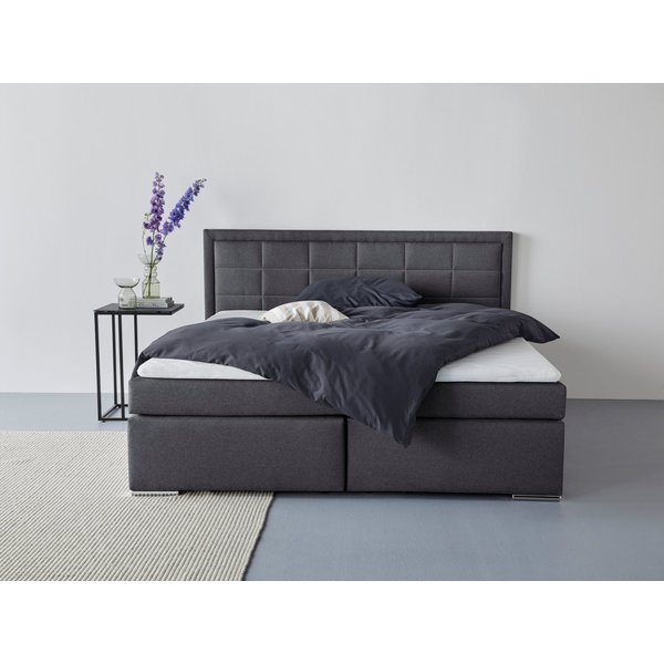 COLLECTION AB Boxbett ATHENA, Polsterbett wahlweise mit Bettkasten, Strukturstoff-Bezug (mit PUR-Schaumtopper (H2), Kaltschaumtopper (H3) oder Viscotopper (H4),