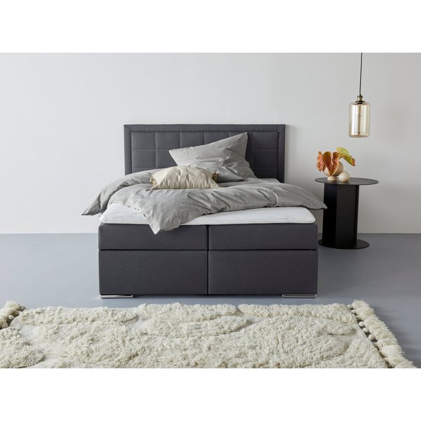 COLLECTION AB Boxbett ATHENA, Polsterbett wahlweise mit Bettkasten, Strukturstoff-Bezug (mit PUR-Schaumtopper (H2), Kaltschaumtopper (H3) oder Viscotopper (H4),