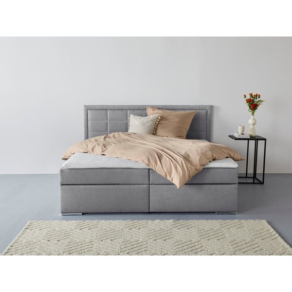 COLLECTION AB Boxbett ATHENA, Polsterbett wahlweise mit Bettkasten, Strukturstoff-Bezug (mit PUR-Schaumtopper (H2), Kaltschaumtopper (H3) oder Viscotopper (H4),