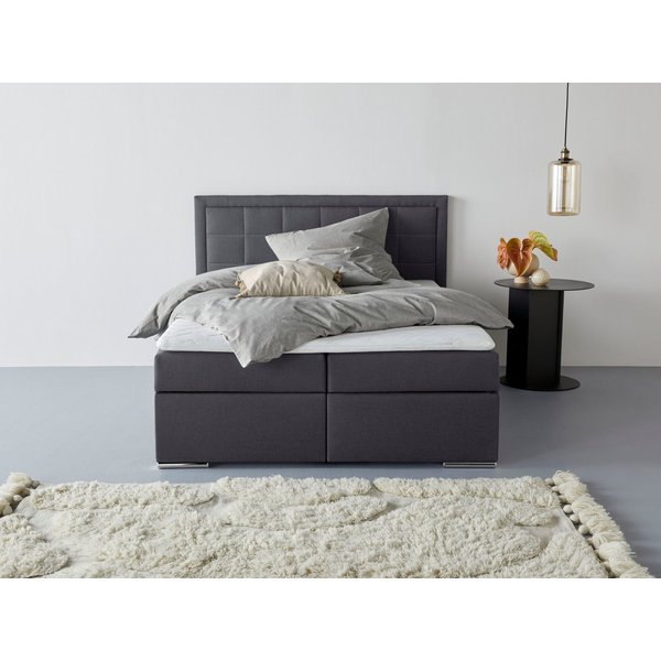 COLLECTION AB Boxbett ATHENA, Polsterbett wahlweise mit Bettkasten, Strukturstoff-Bezug (mit PUR-Schaumtopper (H2), Kaltschaumtopper (H3) oder Viscotopper (H4),