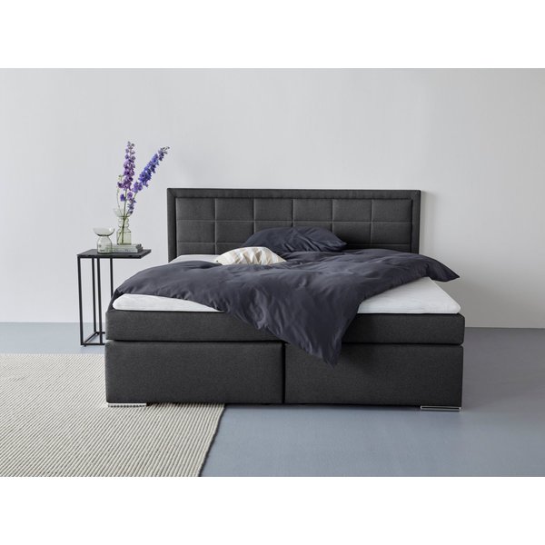COLLECTION AB Boxbett ATHENA, Polsterbett wahlweise mit Bettkasten, Strukturstoff-Bezug (mit PUR-Schaumtopper (H2), Kaltschaumtopper (H3) oder Viscotopper (H4),