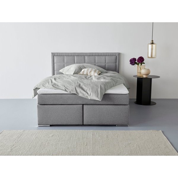 COLLECTION AB Boxbett ATHENA, Polsterbett wahlweise mit Bettkasten, Strukturstoff-Bezug (mit PUR-Schaumtopper (H2), Kaltschaumtopper (H3) oder Viscotopper (H4),
