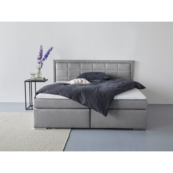 COLLECTION AB Boxbett ATHENA, Polsterbett wahlweise mit Bettkasten, Strukturstoff-Bezug (mit PUR-Schaumtopper (H2), Kaltschaumtopper (H3) oder Viscotopper (H4),