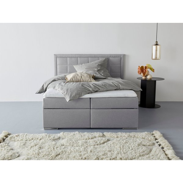 COLLECTION AB Boxbett ATHENA, Polsterbett wahlweise mit Bettkasten, Strukturstoff-Bezug (mit PUR-Schaumtopper (H2), Kaltschaumtopper (H3) oder Viscotopper (H4),
