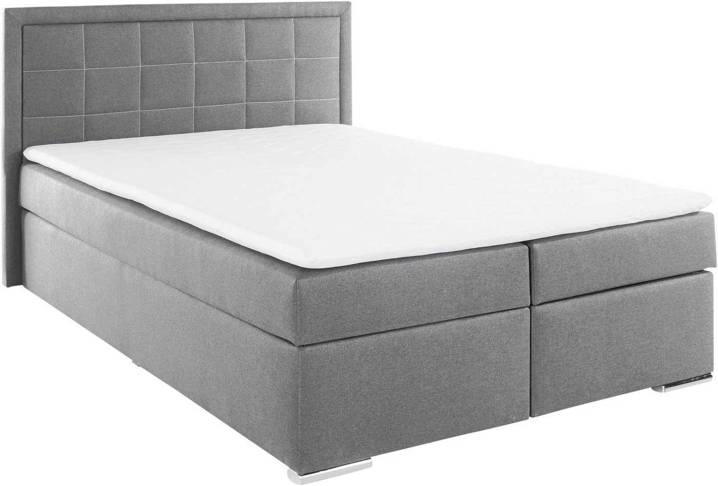 COLLECTION AB Boxbett ATHENA, Polsterbett wahlweise mit Bettkasten, Strukturstoff-Bezug (mit PUR-Schaumtopper (H2), Kaltschaumtopper (H3) oder Viscotopper (H4), – Bild 4 von 5
