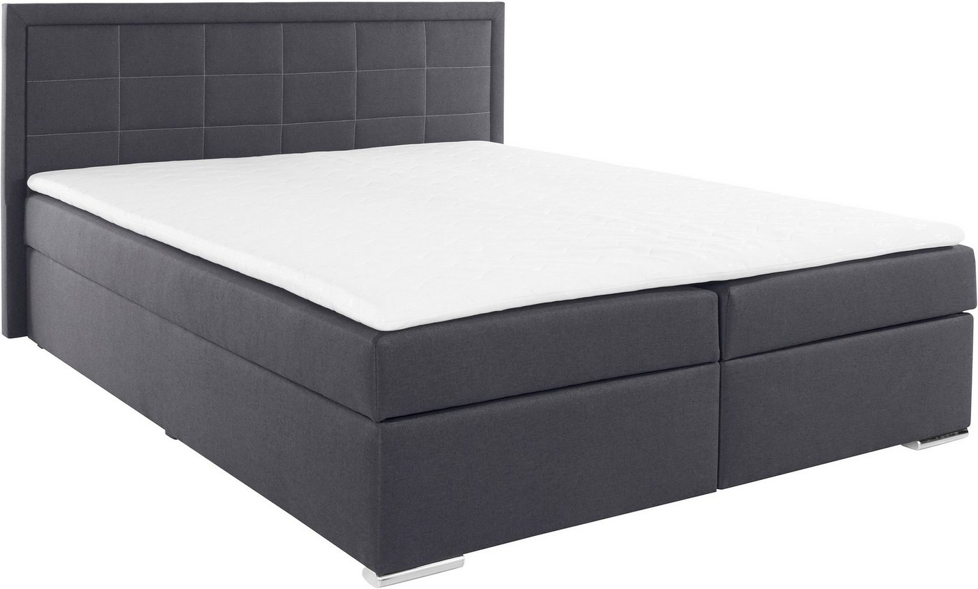 COLLECTION AB Boxbett ATHENA, Polsterbett wahlweise mit Bettkasten, Strukturstoff-Bezug (mit PUR-Schaumtopper (H2), Kaltschaumtopper (H3) oder Viscotopper (H4), – Bild 5 von 5
