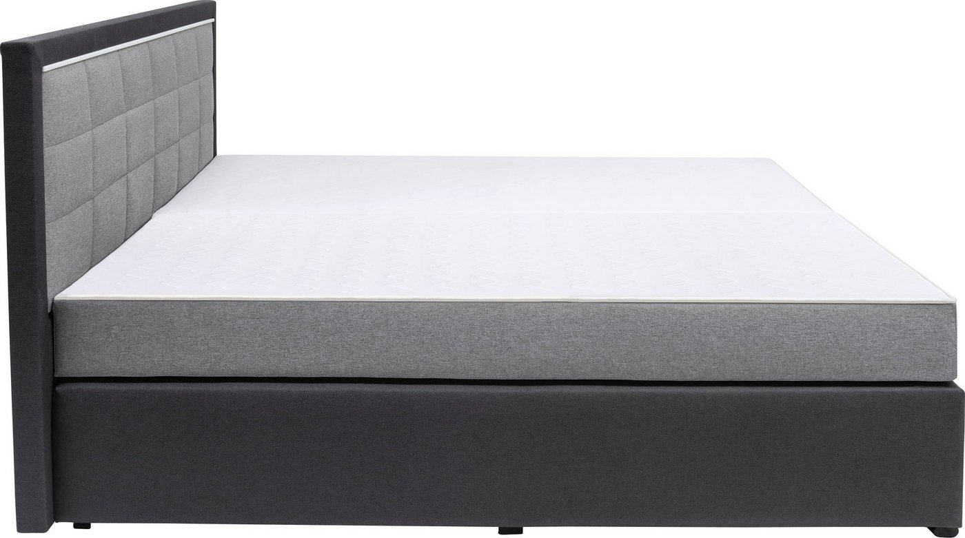 COLLECTION AB Boxspringbett ATHENA inkl. Bonnell- oder Taschenfederkernmatratze H2-H4, Wahlweise mit LED-Leiste, Kunstleder- oder Strukturstoff-Bezug – Bild 5 von 5