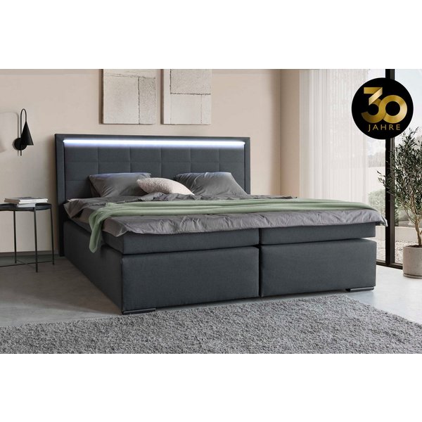 COLLECTION AB Boxspringbett ATHENA inkl. Bonnell- oder Taschenfederkernmatratze H2-H4, Wahlweise mit LED-Leiste, Kunstleder- oder Strukturstoff-Bezug