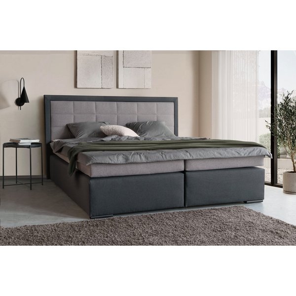 COLLECTION AB Boxspringbett ATHENA inkl. Bonnell- oder Taschenfederkernmatratze H2-H4, Wahlweise mit LED-Leiste, Kunstleder- oder Strukturstoff-Bezug