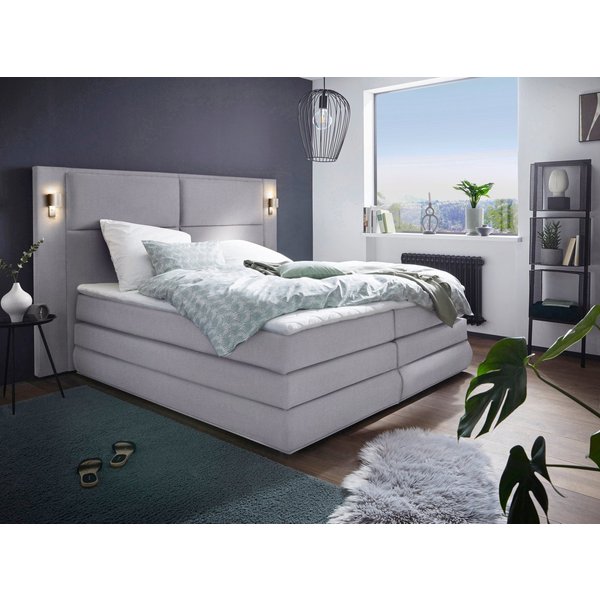 COLLECTION AB Boxspringbett Copenhagen, inklusive Bettkasten, Topper, wahlweise mit LED-Beleuchtung