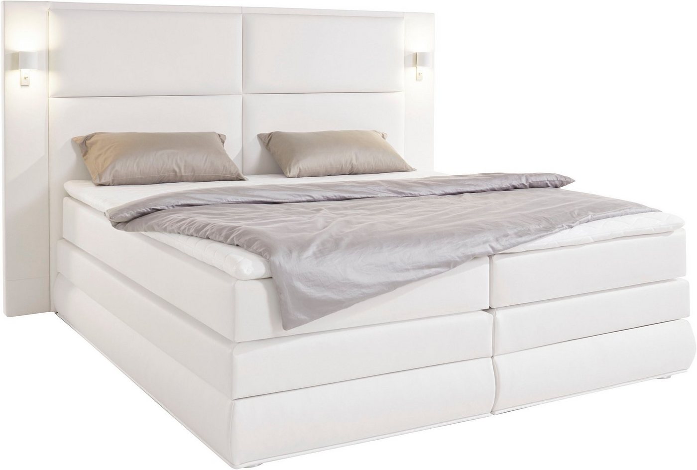 COLLECTION AB Boxspringbett COPENHAGEN, mit Bettkasten & Bonnell- oder TTFK-Matratze H2/H4 (inkl. Topper), wahlweise LED-Beleuchtung, verschiedene Bezüge, 180 c – Bild 2 von 5