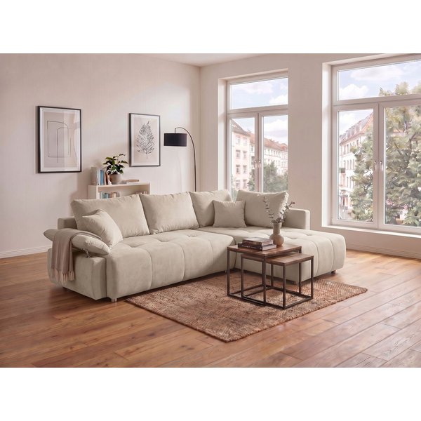 COLLECTION AB Ecksofa Funtastic L-Form, B: 213 cm, Schlaffunktion, Bettkasten, auch in Cord, Armteilverstellung, Bonnellfederkern, frei stellbar
