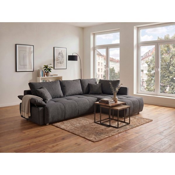 COLLECTION AB Ecksofa Funtastic L-Form, B: 213 cm, Schlaffunktion, Bettkasten, auch in Cord, Armteilverstellung, Bonnellfederkern, frei stellbar