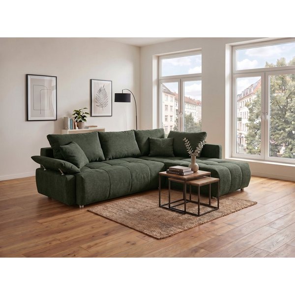 COLLECTION AB Ecksofa Funtastic L-Form, B: 213 cm, Schlaffunktion, Bettkasten, auch in Cord, Armteilverstellung, Bonnellfederkern, frei stellbar