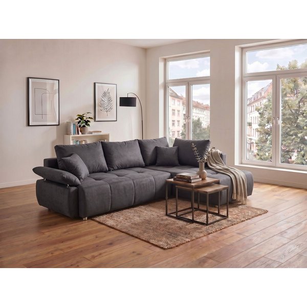 COLLECTION AB Ecksofa Funtastic L-Form, B: 213 cm, Schlaffunktion, Bettkasten, auch in Cord, Armteilverstellung, Bonnellfederkern, frei stellbar