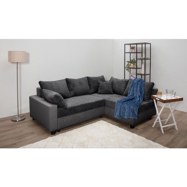 COLLECTION AB Ecksofa Parma L-Form, B: 224 cm, Schlaffunktion, Bettkasten & 2 Zierkissen, Federkern