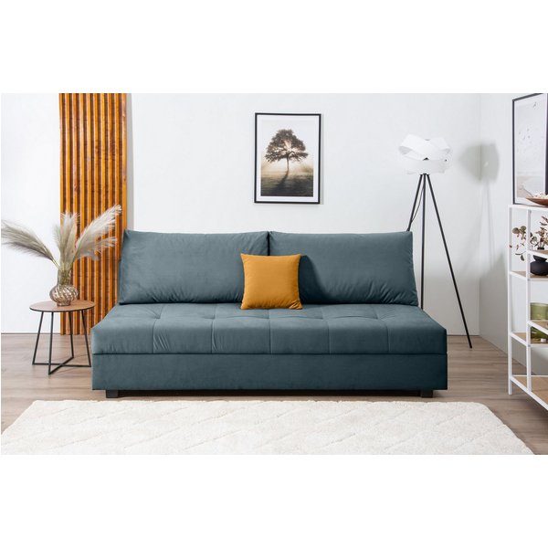 COLLECTION AB Schlafsofa Daria, B: 194 cm, Liegel. 147x194 cm, Schlaffunktion, Bettkasten & 1 Zierkissen, Federkern