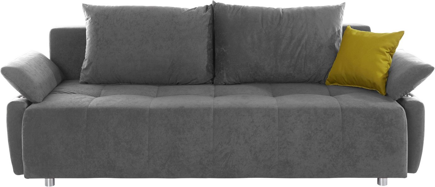 COLLECTION AB Schlafsofa Funtastic, B: 212 cm, Liegefl. 145x187 cm, Armteilverstellung,in Cord, Schlaffunktion, Bettkasten & Zierkissen, Gästebett mit Federkern – Bild 2 von 5