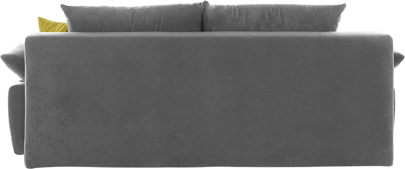 COLLECTION AB Schlafsofa Funtastic, B: 212 cm, Liegefl. 145x187 cm, Armteilverstellung,in Cord, Schlaffunktion, Bettkasten & Zierkissen, Gästebett mit Federkern – Bild 5 von 5