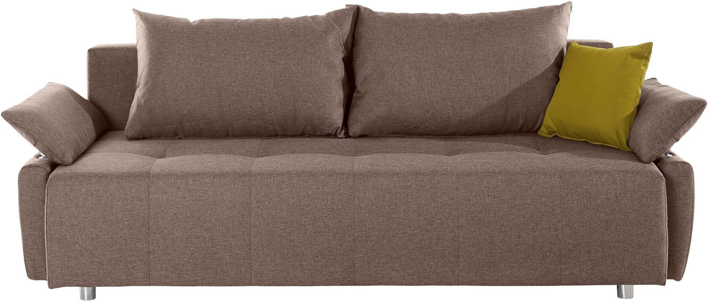 COLLECTION AB Schlafsofa Funtastic, B: 212 cm, Liegefl. 145x187 cm, Armteilverstellung,in Cord, Schlaffunktion, Bettkasten & Zierkissen, Gästebett mit Federkern – Bild 2 von 5