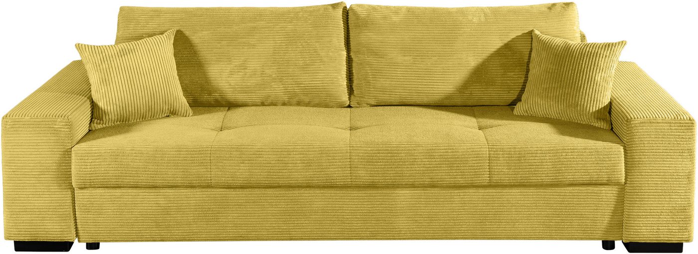 COLLECTION AB Schlafsofa Kreta, B: 248 cm, Liegefl. 137x195 cm, Schlaffunktion, Bettkasten & 2 Zierkissen, optional mit Topper – Bild 2 von 5