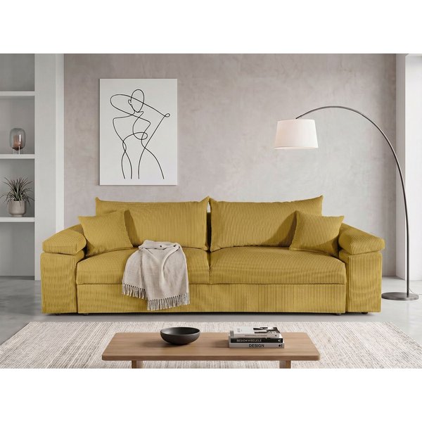 COLLECTION AB Schlafsofa Mara, B: 249 cm, Liegefl. 139x195 cm, Dauer-Schlaffunktion, Bettkasten & Federkern, wahlweise mit Topper