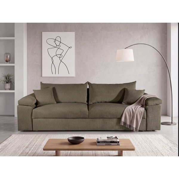 COLLECTION AB Schlafsofa Mara, B: 249 cm, Liegefl. 139x195 cm, Dauer-Schlaffunktion, Bettkasten & Federkern, wahlweise mit Topper