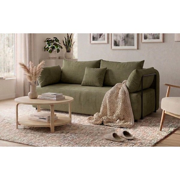 COLLECTION AB Schlafsofa Maria, B: 191 cm, Liegefl. 143x190 cm, Bettfunktion & Bettkasten, Federkern & Zierkissen, freistehend