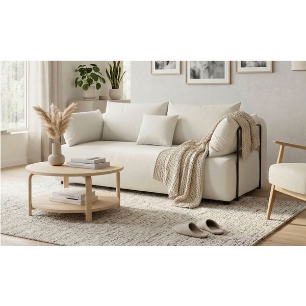 COLLECTION AB Schlafsofa Maria, B: 191 cm, Liegefl. 143x190 cm, Bettfunktion & Bettkasten, Federkern & Zierkissen, freistehend