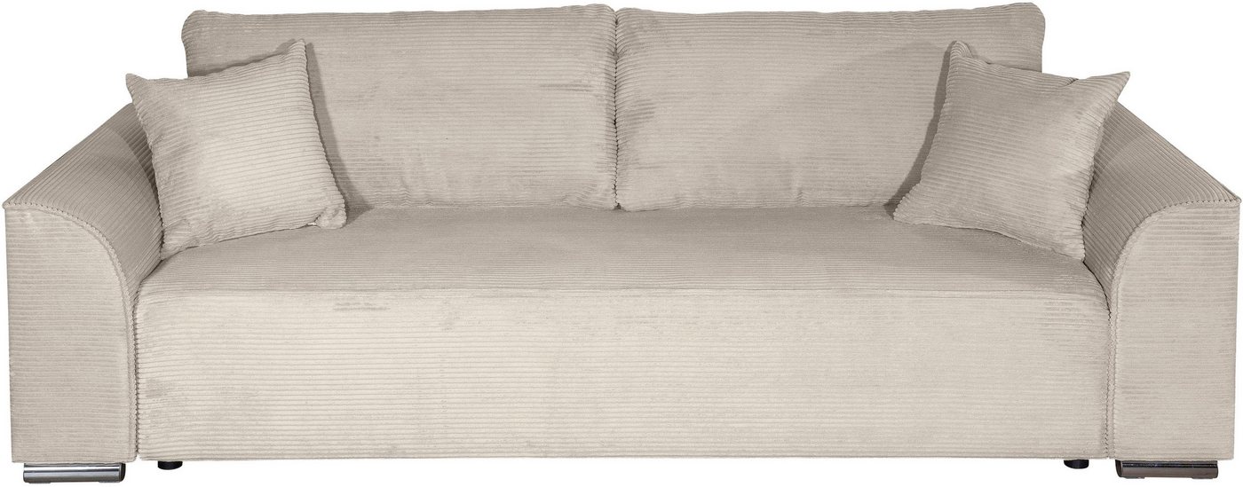 COLLECTION AB Schlafsofa Sara B: 241 cm, Liegefl. 137x195 cm, Bettkasten, optional mit Topper, Schlaffunktion, Couch mit Bonnellfederkern, Gästebettfunktion – Bild 2 von 5