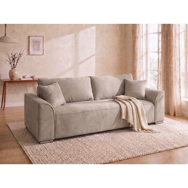 COLLECTION AB Schlafsofa Sara B: 241 cm, Liegefl. 137x195 cm, Bettkasten, optional mit Topper, Schlaffunktion, Couch mit Bonnellfederkern, Gästebettfunktion