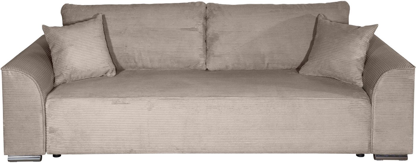 COLLECTION AB Schlafsofa Sara B: 241 cm, Liegefl. 137x195 cm, Bettkasten, optional mit Topper, Schlaffunktion, Couch mit Bonnellfederkern, Gästebettfunktion – Bild 2 von 5