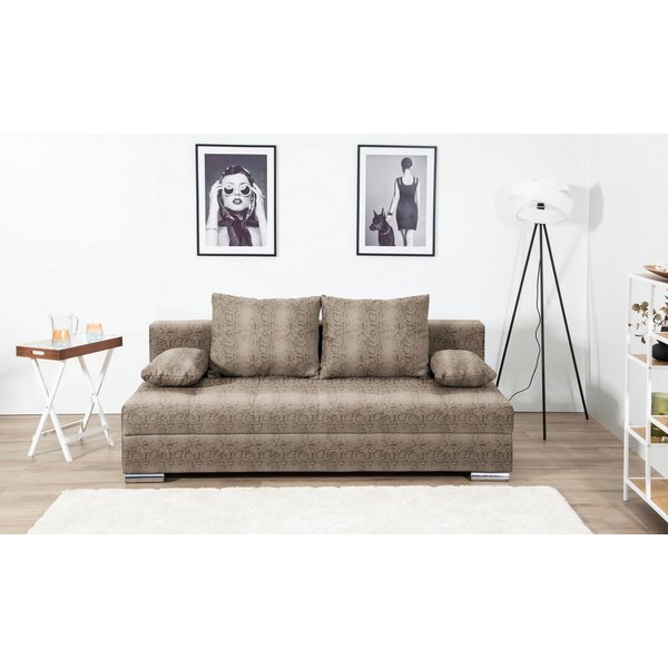 COLLECTION AB Schlafsofa Tania, B: 194 cm, Liegefl. 140x194 cm, Federkern, Schlafcouch mit Gästebett inklusive Rückenkissen