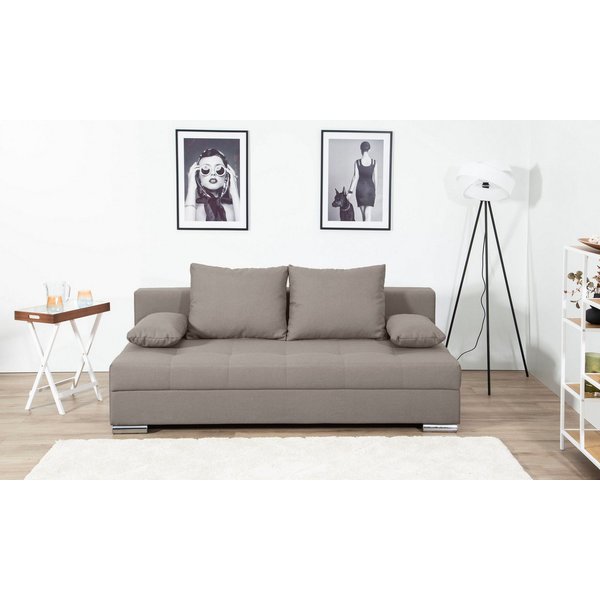 COLLECTION AB Schlafsofa Tania, B: 194 cm, Liegefl. 140x194 cm, Federkern, Schlafcouch mit Gästebett inklusive Rückenkissen