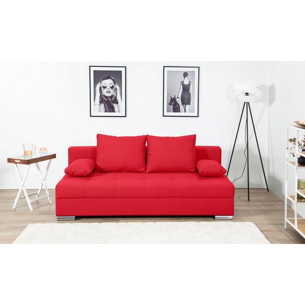 COLLECTION AB Schlafsofa Tania, B: 194 cm, Liegefl. 140x194 cm, Federkern, Schlafcouch mit Gästebett inklusive Rückenkissen