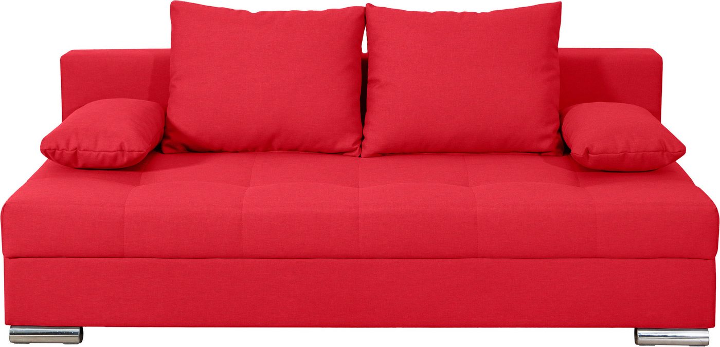 COLLECTION AB Schlafsofa Tania, B: 194 cm, Liegefl. 140x194 cm, Federkern, Schlafcouch mit Gästebett inklusive Rückenkissen – Bild 2 von 5