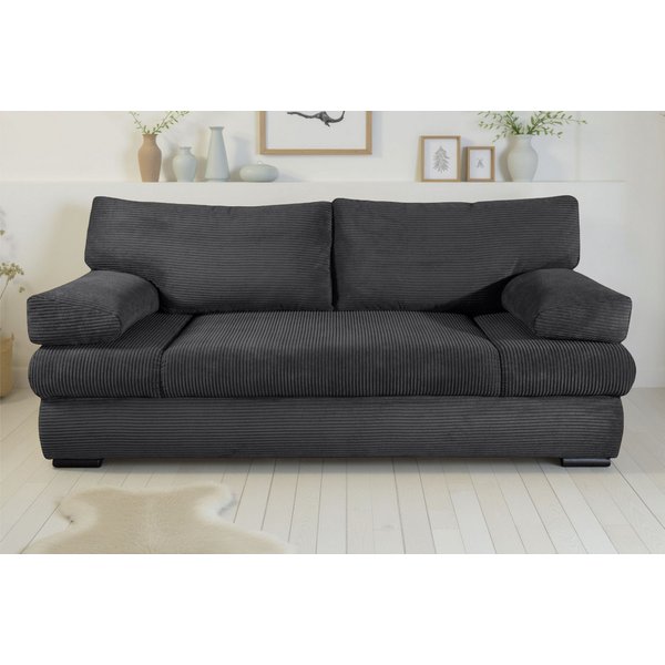 COLLECTION AB Schlafsofa Tina, B: 200 cm, Liegefl. 146x200 cm, Schlaffunktion, Bettkasten & 2 Armlehnenkissen, Federkern