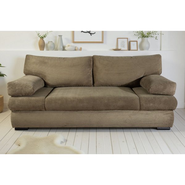 COLLECTION AB Schlafsofa Tina, B: 200 cm, Liegefl. 146x200 cm, Schlaffunktion, Bettkasten & 2 Armlehnenkissen, Federkern