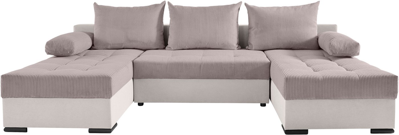 COLLECTION AB Wohnlandschaft Josy U-Form, B: 269 cm, auch in Cord, Schlaffunktion & Bettkasten, Federkern – Bild 2 von 5