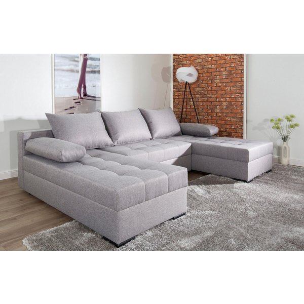 COLLECTION AB Wohnlandschaft Josy U-Form, B: 269 cm, auch in Cord, Schlaffunktion & Bettkasten, Federkern