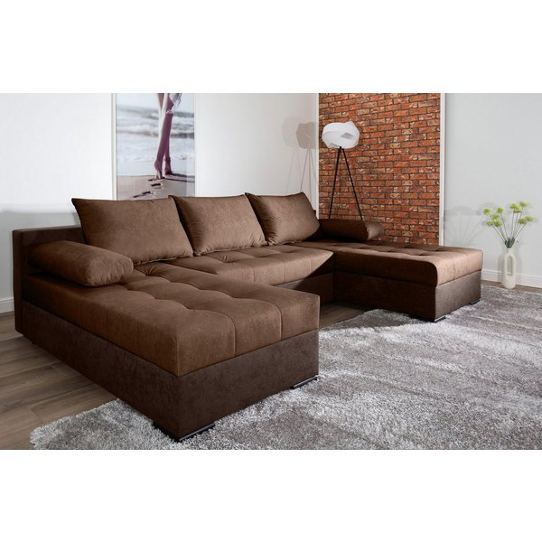 COLLECTION AB Wohnlandschaft Josy U-Form, B: 269 cm, auch in Cord, Schlaffunktion & Bettkasten, Federkern