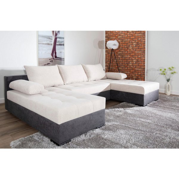 COLLECTION AB Wohnlandschaft Josy U-Form, B: 269 cm, auch in Cord, Schlaffunktion & Bettkasten, Federkern