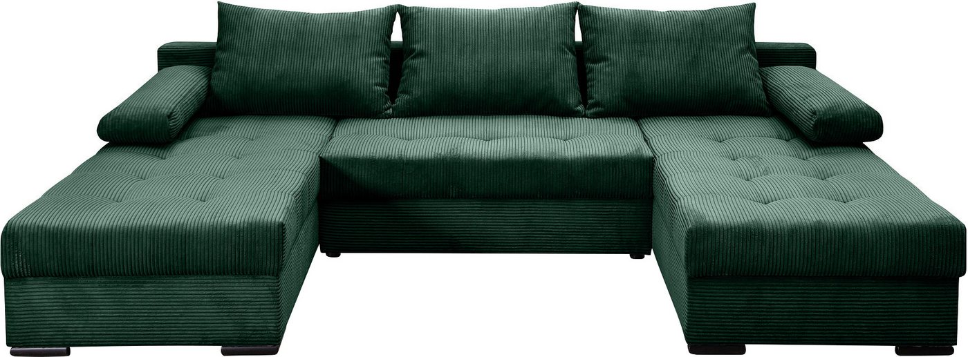 COLLECTION AB Wohnlandschaft Josy U-Form, B: 269 cm, auch in Cord, Schlaffunktion & Bettkasten, Federkern – Bild 2 von 5