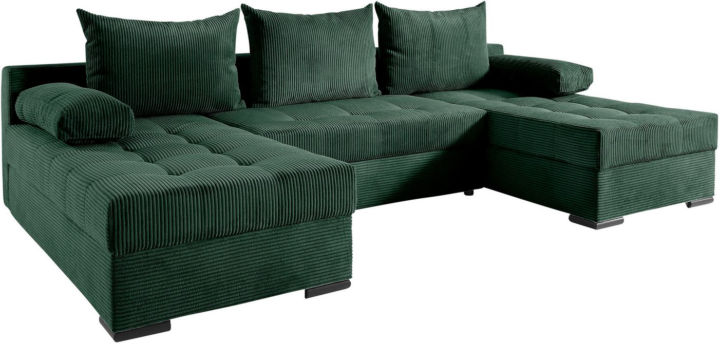 COLLECTION AB Wohnlandschaft Josy U-Form, B: 269 cm, auch in Cord, Schlaffunktion & Bettkasten, Federkern – Bild 4 von 5