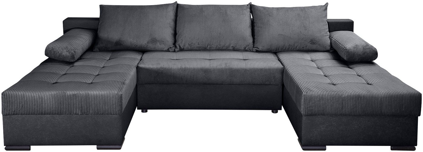 COLLECTION AB Wohnlandschaft Josy U-Form, B: 269 cm, auch in Cord, Schlaffunktion & Bettkasten, Federkern – Bild 2 von 5