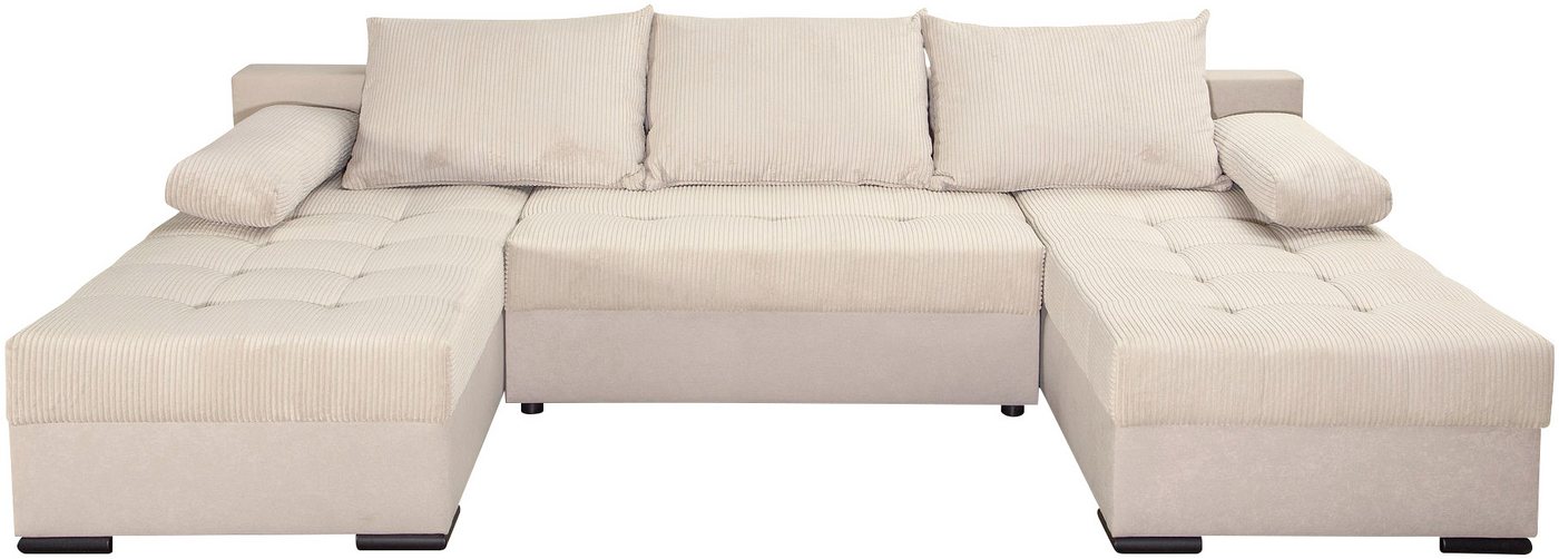 COLLECTION AB Wohnlandschaft Josy U-Form, B: 269 cm, auch in Cord, Schlaffunktion & Bettkasten, Federkern – Bild 2 von 5