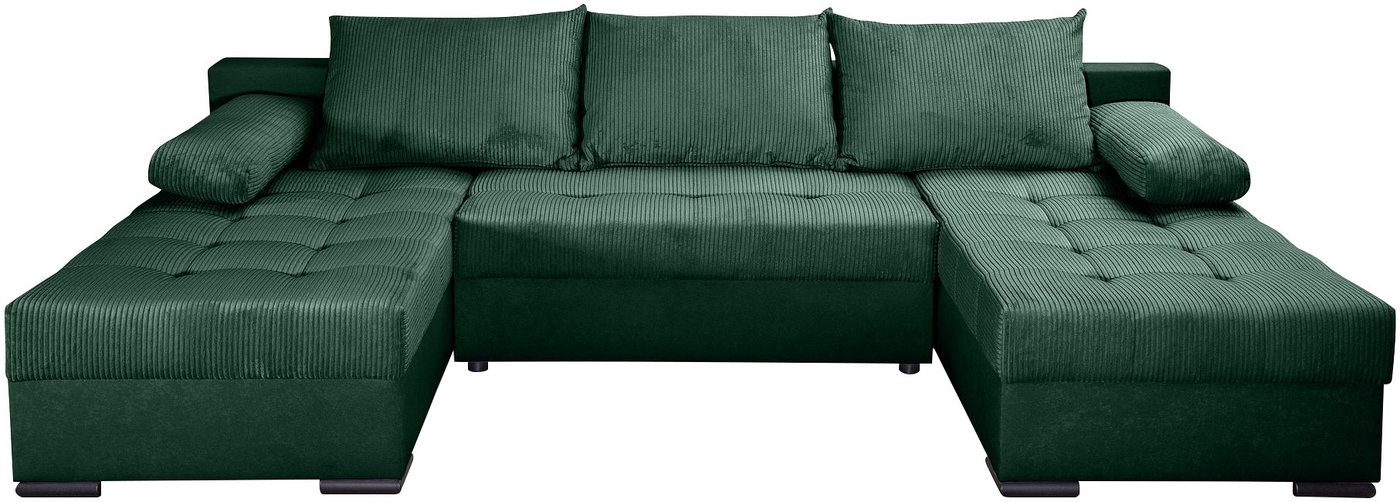 COLLECTION AB Wohnlandschaft Josy U-Form, B: 269 cm, auch in Cord, Schlaffunktion & Bettkasten, Federkern – Bild 2 von 5